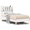 vidaXL Letto in legno massiccio con ripiano senza materasso Bianco 75x190 cm Pino