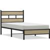 vidaXL Struttura letto senza materasso rovere Sonoma 75x190 cm materiale a base di legno
