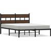 vidaXL Struttura letto senza materasso con testata in rovere marrone 160x200 cm
