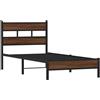 vidaXL Struttura letto senza materasso rovere marrone 90x200 cm Materiale a base di legno