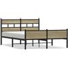 vidaXL Struttura letto senza materasso rovere Sonoma 150x200 cm materiale a base di legno