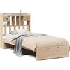 vidaXL Letto a libreria senza materasso 75x190 cm in legno di pino massiccio