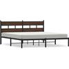 vidaXL Struttura letto senza materasso con testata in rovere marrone 200x200 cm