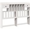 vidaXL Testiera con contenitore bianco 140 cm in legno di pino massiccio