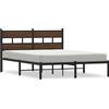 vidaXL Struttura letto senza materasso con testata in rovere marrone 150x200 cm