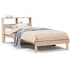 vidaXL Letto in legno massiccio con ripiano senza materasso 90x190 cm pino