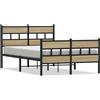 vidaXL Letto in metallo senza materasso rovere Sonoma 120x190 cm