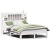 vidaXL Letto in legno massiccio con ripiano senza materasso Bianco 140x190 cm Pino