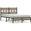 vidaXL Struttura letto senza materasso rovere Sonoma 120x190 cm materiale a base di legno