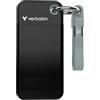 Verbatim Unità esterna Verbatim Pocket Ssd 1Tb - Portachiavi con cavo Usb-C 3.2 Gen.2 Nero/Grigio/Nero-Grigio 32190