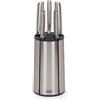 Joseph Joseph Ceppo di coltelli rotanti con 5 coltelli, spelucchino, coltello seghettato, coltello santo, coltello da pane, coltello da chef, acciaio inox, argento - Joseph Joseph | Elevate