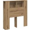vidaXL Testata con ripiani Rovere artigianale 100x18,5x102,5cm Materiale a base di legno