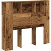 vidaXL Testiera con ripiani in legno vecchio 120x19x104,5 cm Materiale a base di legno