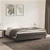 vidaXL Materasso a molle, Grigio scuro, 160X220X20 Cm, velluto Lumarko!