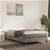 vidaXL Materasso a molle insacchettate grigio chiaro 120x220x20 cm in velluto