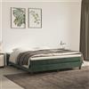 vidaXL Materasso a molle insacchettate verde scuro 160x220x20 cm in velluto