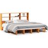vidaXL Letto in legno massiccio senza materasso marrone cera 200x200 legno massiccio