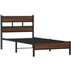 vidaXL Struttura letto senza materasso Rovere marrone 75x190 cm Materiale a base di legno
