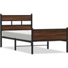 vidaXL Struttura letto senza materasso rovere marrone 80x200 cm Materiale a base di legno