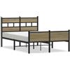 vidaXL Struttura letto senza materasso rovere Sonoma 120x190 cm materiale a base di legno