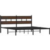 vidaXL Struttura letto senza materasso con testata in rovere marrone 190x200 cm