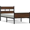 vidaXL Struttura letto senza materasso rovere marrone 90x200 cm Materiale a base di legno