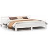vidaXL Letto in legno massiccio senza materasso bianco 200x200 cm in legno di pino