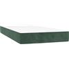 vidaXL Materasso a molle, verde scuro, 100X220X20 Cm, velluto Lumarko!