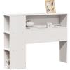 vidaXL Testiera con contenitore bianco 75 cm in legno di pino massiccio
