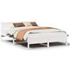 vidaXL Letto in legno massiccio senza materasso bianco 150x200 cm in legno di pino