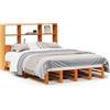 vidaXL Letto in legno massiccio senza materasso Wax brown 150x200 cm in legno massiccio