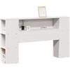 vidaXL Testiera con contenitore bianco 140 cm in legno di pino massiccio