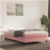 vidaXL Materasso a molle, rosa, 120X220X20 Cm, velluto Lumarko!