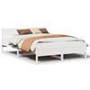 vidaXL Letto in legno massiccio senza materasso bianco 140x190 cm in legno di pino
