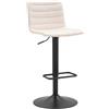 MAURO FERRETTI Set 2 Sgabelli Bar High Bianco 43x49,5x85,5-107 cm regolabili, metallo e tessuto imbottito - Stile anni '70 moderno