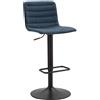 MAURO FERRETTI Sgabello Bar Alto Navy Girevole Moderno in Metallo e Tessuto Imbottito, Regolabile in Altezza, Set 2 Pezzi - Modern Style 142776000N