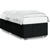 vidaXL Struttura letto senza materasso nero 80x200 cm in tessuto