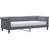 vidaXL Lettino con materasso grigio scuro 80x200 cm in velluto