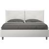 ITYHOME - Letto senza rete imbottito 160x190 Pelle finta bianco Appia