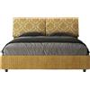 ITYHOME - Letto contenitore imbottito 160x200 tessuto Agata 3 giallo Mados