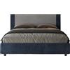 ITYHOME - Letto contenitore imbottito 160x200 tessuto Labirinto 09 blu Rosal