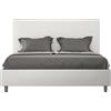 ITYHOME - Letto contenitore imbottito 160x210 Pelle finta bianco Goya