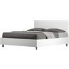 ITYHOME - Letto senza rete 160x190 testata dritta bianco frassino Demas