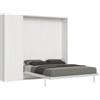 ITAMOBY - Letto matrimoniale a scomparsa 160 Kentaro con colonna bianco frassino