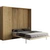 ITAMOBY - Letto matrimoniale a scomparsa 160 Kentaro con colonna quercia natura