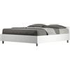 ITYHOME - Letto con rete 160x190 bianco frassino Nuamo