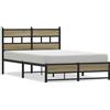 vidaXL Letto in metallo senza materasso rovere Sonoma 120x190 cm