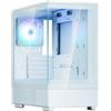 Zalman case P10 Bianco / miniT / 1x120mm ventola ARGB / USB 3.0 / USB-C / vetro temperato / bianco