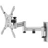 Goobay 71989 Supporto da parete per TV Caravan FULLMOTION (M), argento - supporto per televisori da 13 a 43 pollici (33 - 109 cm), max. 15 kg, full-motion: orientabile, inclinabile, fino a 3