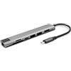 Epico Hub multimediale Epico 7in1 8K con porta USB-C - grigio